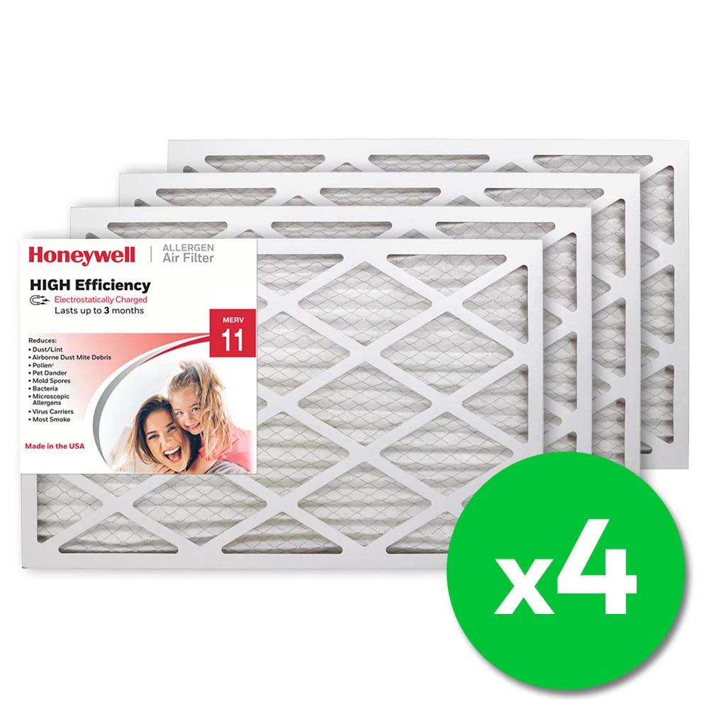 Honeywell 16x25x1 High Efficiency Allergen MERV 11 Air Filter (4 Pack) 2 Honeywell 16x25x1 High Efficiency Allergen MERV 11 Air Filter (4 Pack) - Image 2