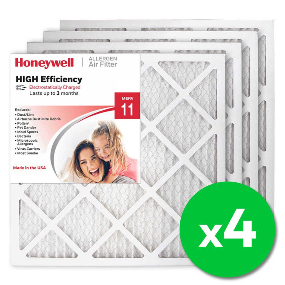 Honeywell 20x20x1 High Efficiency Allergen MERV 11 Air Filter (4 Pack) 3 Honeywell 20x20x1 High Efficiency Allergen MERV 11 Air Filter (4 Pack) - Image 3