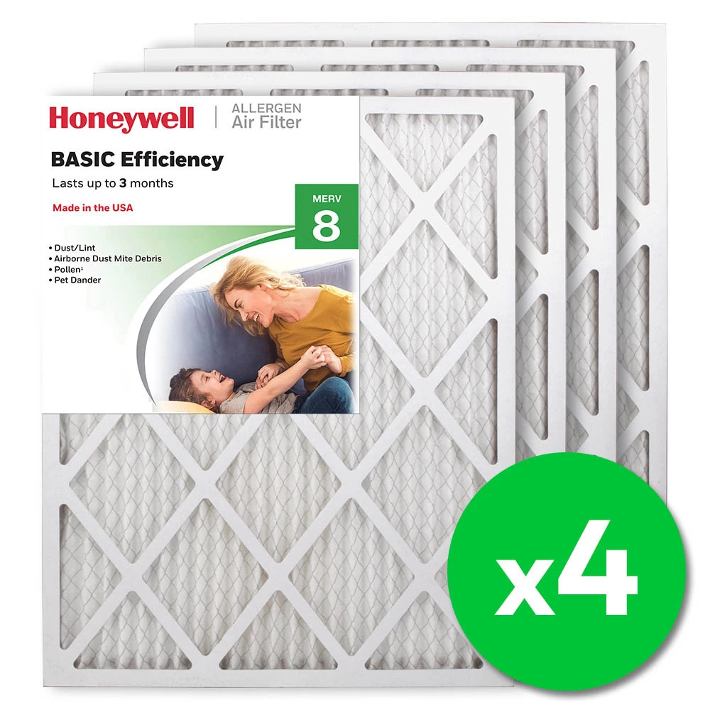 Honeywell 20x25x1 Standard Efficiency Allergen MERV 8 Air Filter (4 Pack) 2 Honeywell 20x25x1 Standard Efficiency Allergen MERV 8 Air Filter (4 Pack) - Image 2