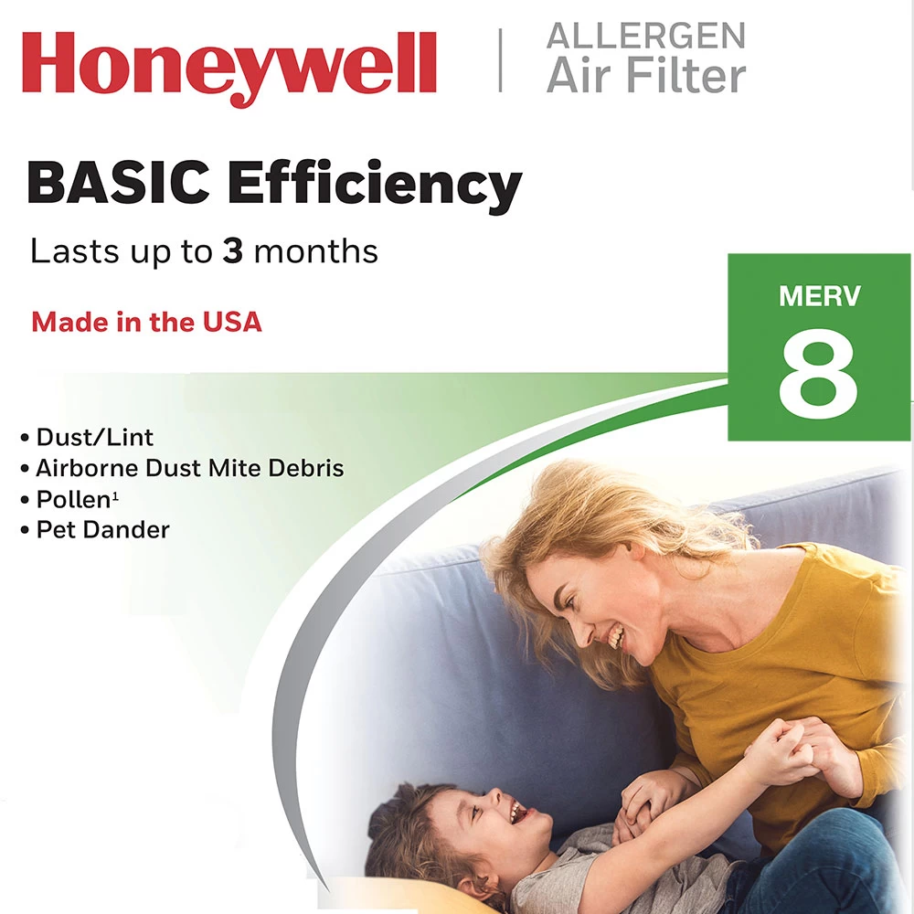 Honeywell 20x25x1 Standard Efficiency Allergen MERV 8 Air Filter (4 Pack) 3 Honeywell 20x25x1 Standard Efficiency Allergen MERV 8 Air Filter (4 Pack) - Image 3