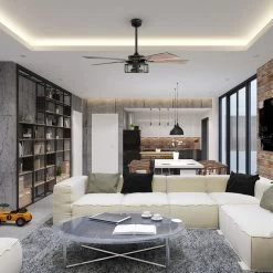 Honeywell Carnegie Indoor Ceiling Fan, Matte Black, 52-Inch - 50614-03 -Honeywell Store 50614 03 honeywell fan 6