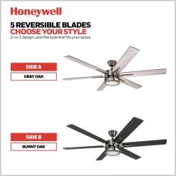 Honeywell Kaliza Indoor Ceiling Fan, Gun Metal, 56-Inch - 51035 -Honeywell Store 51035 03 honeywell ceiling fan 2