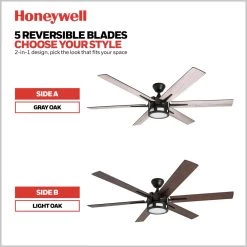 Honeywell Kaliza Indoor Ceiling Fan, Espresso, 56-Inch - 51036 -Honeywell Store 51036 03 honeywell ceiling fan 2