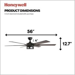 Honeywell Kaliza Indoor Ceiling Fan, Espresso, 56-Inch - 51036 -Honeywell Store 51036 03 honeywell ceiling fan 4