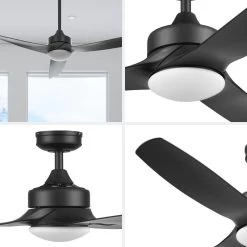 Honeywell Lynton Indoor And Outdoor Ceiling Fan, Black, 52-Inch - 51854-01 -Honeywell Store 51854 honeywell ceiling fan 6