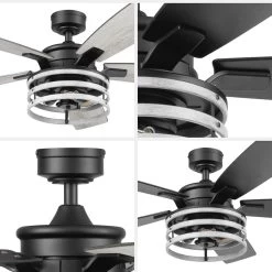 Honeywell Carnegie Indoor Ceiling Fan, Matte Black, 52-Inch - 51855-01 -Honeywell Store 51855 honeywell ceiling fan 4
