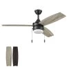 Honeywell Berryhill Indoor Ceiling Fan, Matte Black, 48-Inch - 51858-01