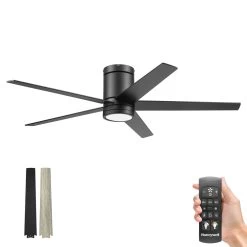 Honeywell Store 18 Honeywell Graceshire Indoor Ceiling Fan, Matte Black, 52 Inch - 51859-01