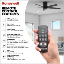 Honeywell Graceshire Indoor Ceiling Fan, Matte Black, 52 Inch - 51859-01 -Honeywell Store 51859 honeywell ceiling fan 3
