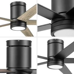 Honeywell Graceshire Indoor Ceiling Fan, Matte Black, 52 Inch - 51859-01 -Honeywell Store 51859 honeywell ceiling fan 4