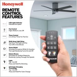 Honeywell Graceshire Indoor Ceiling Fan, Brushed Nickel, 52-Inch - 51860-01 12 Honeywell Graceshire Indoor Ceiling Fan, Brushed Nickel, 52-Inch - 51860-01 -Honeywell Store 51860 honeywell ceiling fan 3