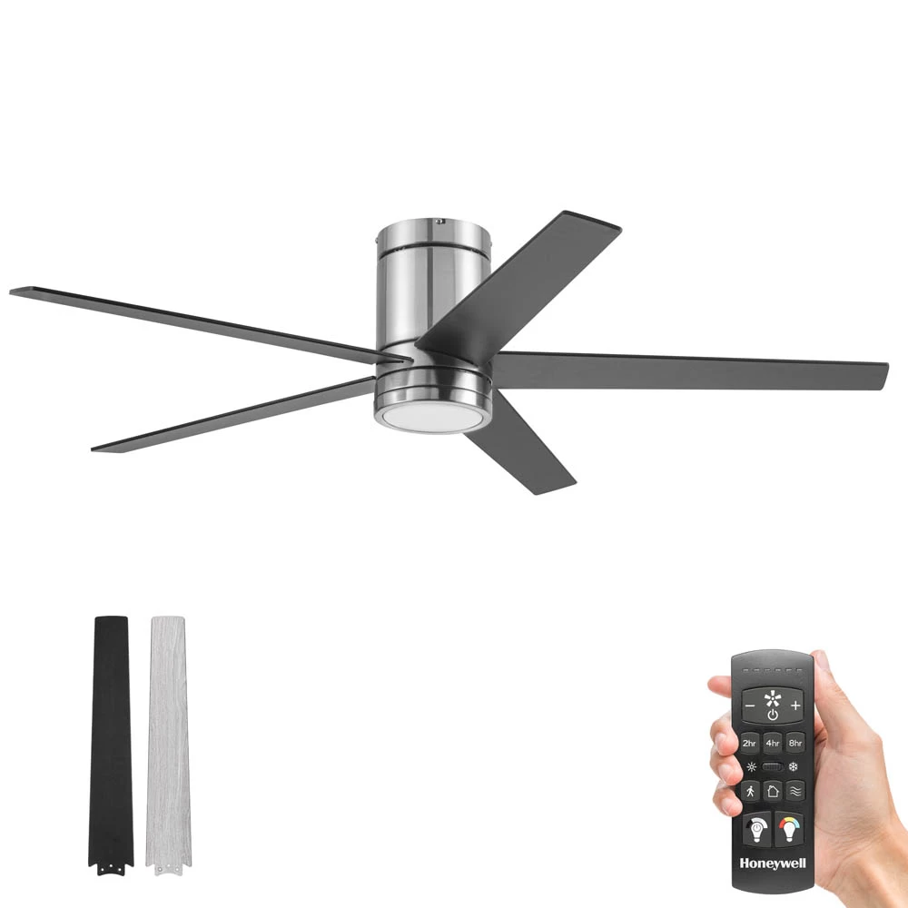 Honeywell Graceshire Indoor Ceiling Fan, Brushed Nickel, 52-Inch - 51860-01 1 Honeywell Graceshire Indoor Ceiling Fan, Brushed Nickel, 52-Inch - 51860-01