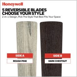 Honeywell Myers Park Indoor Ceiling Fan, Matte Black, 52-Inch - 51861-01 -Honeywell Store 51861 honeywell ceiling fan 2