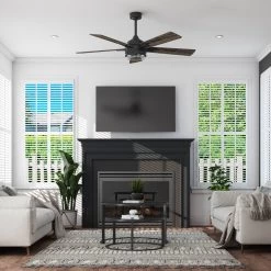 Honeywell Myers Park Indoor Ceiling Fan, Matte Black, 52-Inch - 51861-01 -Honeywell Store 51861 honeywell ceiling fan 6