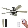 Honeywell Carnegie Indoor Ceiling Fan, Matte Black, 52-Inch - 51863-01