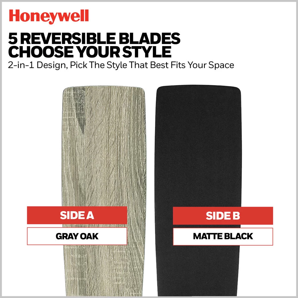 Honeywell Carnegie Indoor Ceiling Fan, Matte Black, 52-Inch - 51863-01 4 Honeywell Carnegie Indoor Ceiling Fan, Matte Black, 52-Inch - 51863-01 - Image 4