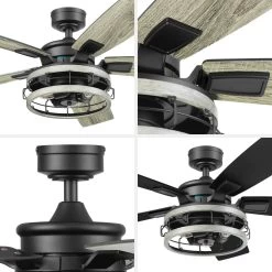 Honeywell Carnegie Indoor Ceiling Fan, Matte Black, 52-Inch - 51863-01 12 Honeywell Carnegie Indoor Ceiling Fan, Matte Black, 52-Inch - 51863-01 -Honeywell Store 51863 honeywell ceiling fan 4