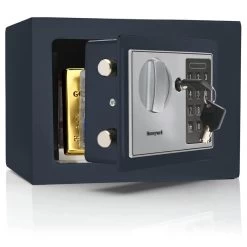 Honeywell 5605B Compact Steel Digital Security Box - Navy (.15 Cu Ft.) -Honeywell Store 5605b honeywell compact steel digital security box navy 2