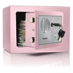 Honeywell 5605P Compact Steel Digital Security Box - Light Pink (.15 Cu Ft.) -Honeywell Store 5605p honeywell compact steel digital security box light 2