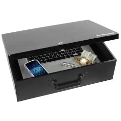 Honeywell 6109 Large Steel Security Box With Tethering Cable (0.48 Cu Ft.) -Honeywell Store 6109 2