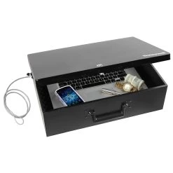 Honeywell 6109 Large Steel Security Box With Tethering Cable (0.48 Cu Ft.) -Honeywell Store 6109 3