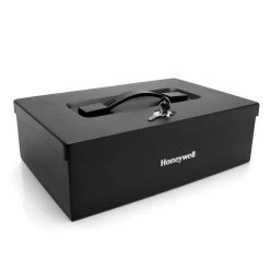 Honeywell 6124 Fire Resistant Steel Security Box With Carry Handle (0.16 Cu. Ft.)