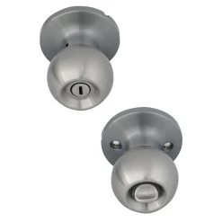 Honeywell Ball Privacy Door Knob, Satin Nickel, 8102302