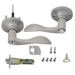 Honeywell Wave Privacy Door Lever, Satin Nickel , 8106302 -Honeywell Store 8106302 2