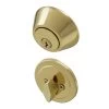 Honeywell Single Cylinder Deadbolt, Polished Brass, 8111009