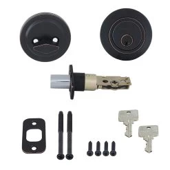 Honeywell Single Cylinder Deadbolt, Oil Rubbed Bronze, 8111409 -Honeywell Store 8111409 3