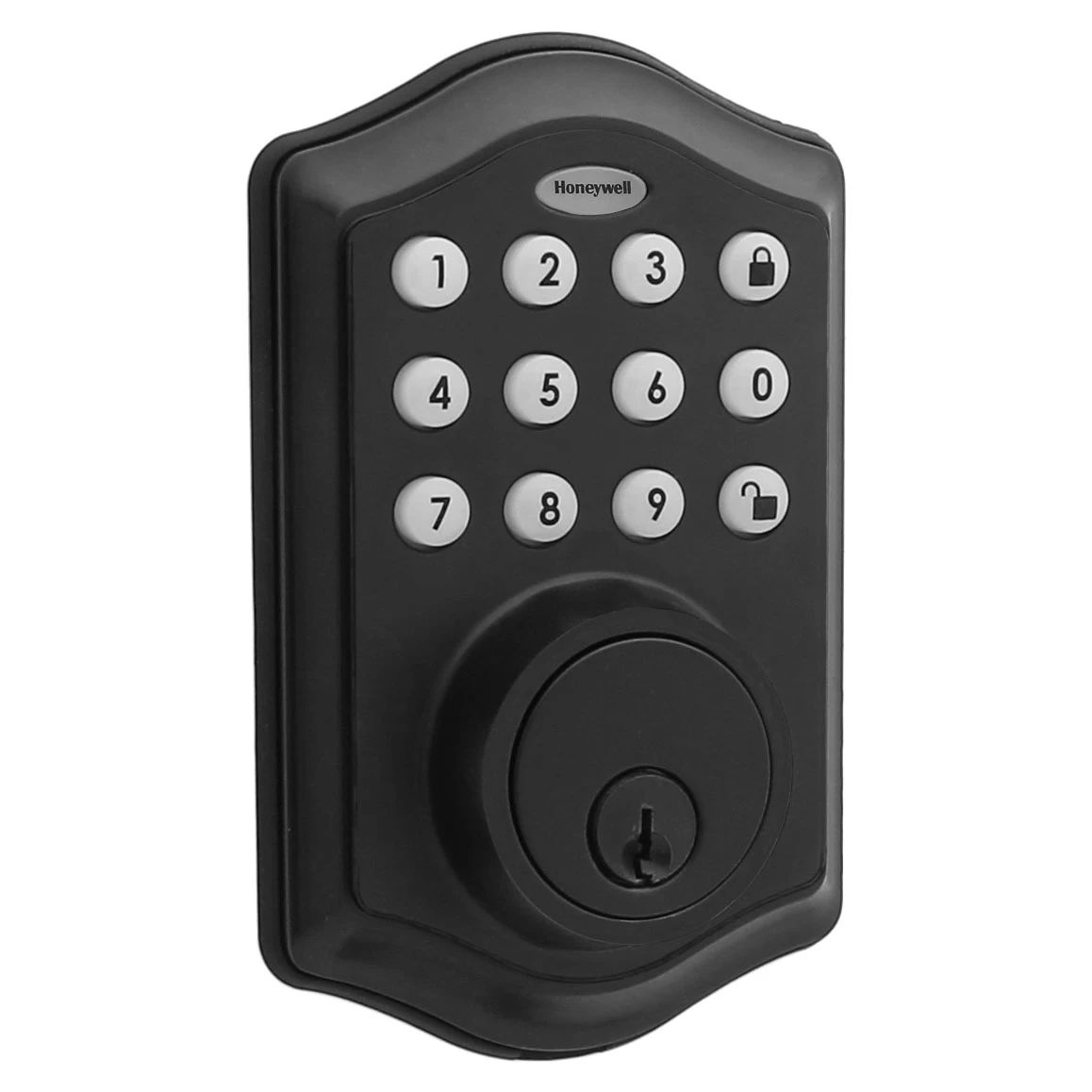 Honeywell Electronic Entry Deadbolt Door Lock, Matte Black, 8712509 1 Honeywell Electronic Entry Deadbolt Door Lock, Matte Black, 8712509