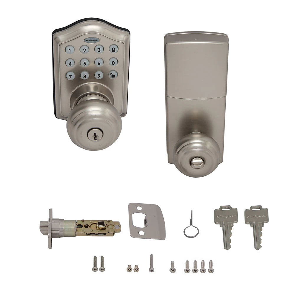 Honeywell Digital Entry Keypad Door Lock With Door In Satin Nickel, 8732301L 2 Honeywell Digital Entry Keypad Door Lock With Door In Satin Nickel, 8732301L - Image 2