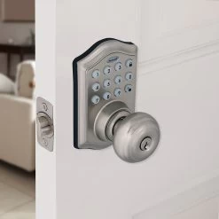 Honeywell Digital Entry Keypad Door Lock With Door In Satin Nickel, 8732301L 7 Honeywell Digital Entry Keypad Door Lock With Door In Satin Nickel, 8732301L -Honeywell Store 8732301 honeywell electronic entry knob door lock satin nickel 3