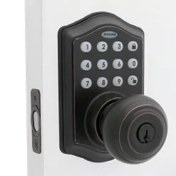 Honeywell Electronic Entry Knob Door Lock With Keypad In Oil Rubbed Bronze, 8732401 -Honeywell Store 8732401 honeywell electronic entry knob door lock oil rubbed bronze 3