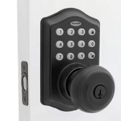 Honeywell Electronic Entry Knob Door Lock, Matte Black, 8732501 -Honeywell Store 8732501 electronic entry knob door lock matte black 2
