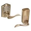 Honeywell Electronic Entry Lever Door Lock With Keypad In Antique Brass, 8734101