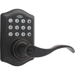 Honeywell Electronic Entry Lever Door Lock With Keypad In Oil Rubbed Bronze, 8734401 -Honeywell Store 8734401 honeywell electronic entry lever door lock oil rubbed bronze 2