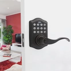 Honeywell Electronic Entry Lever Door Lock With Keypad In Oil Rubbed Bronze, 8734401 -Honeywell Store 8734401 honeywell electronic entry lever door lock oil rubbed bronze 4