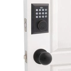 Honeywell Bluetooth Enabled Digital Deadbolt Door Lock With Keypad, Oil Rubbed Bronze, 8812409S -Honeywell Store 8812409s honeywell bluetooth enabled entry deadbolt bronze 3
