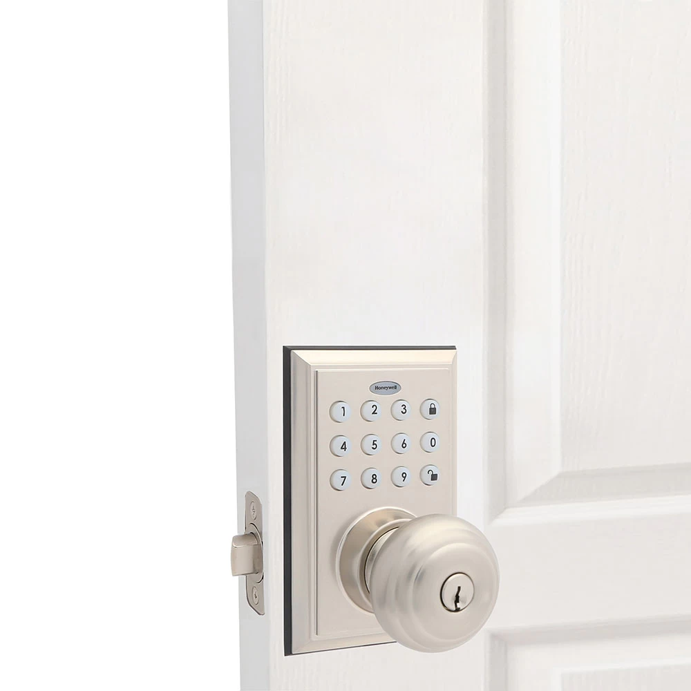 Honeywell Bluetooth Enabled Digital Door Knob Lock With Keypad, Satin Nickel, 8832301S 3 Honeywell Bluetooth Enabled Digital Door Knob Lock With Keypad, Satin Nickel, 8832301S - Image 3