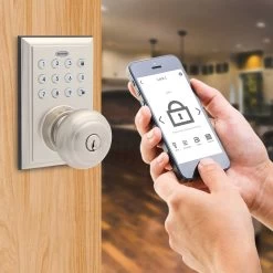 Honeywell Bluetooth Enabled Digital Door Knob Lock With Keypad, Satin Nickel, 8832301S 8 Honeywell Bluetooth Enabled Digital Door Knob Lock With Keypad, Satin Nickel, 8832301S -Honeywell Store 8832301s honeywell bluetooth enabled entry door knob nickel 3