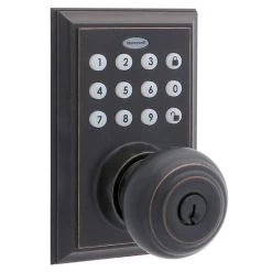 Honeywell Bluetooth Enabled Digital Door Knob Lock With Keypad, Oil Rubbed Bronze, 8832401S