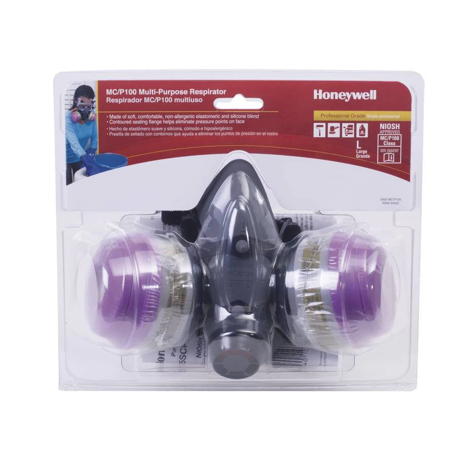 Honeywell MC/P100 Reusable Multi-Purpose Respirator Convenience Pack; Large Elastomer Half Mask - RWS-54032 2 Honeywell MC/P100 Reusable Multi-Purpose Respirator Convenience Pack; Large Elastomer Half Mask - RWS-54032 - Image 2