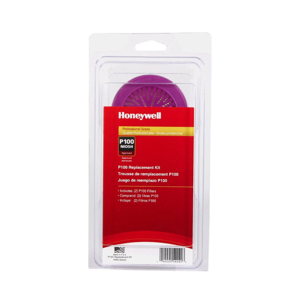 Honeywell P100 Filter Replacement Kit, For Honeywell Convenience Pack Respirators, 2 Pk - RWS-54042 2 Honeywell P100 Filter Replacement Kit, For Honeywell Convenience Pack Respirators, 2 Pk - RWS-54042 - Image 2