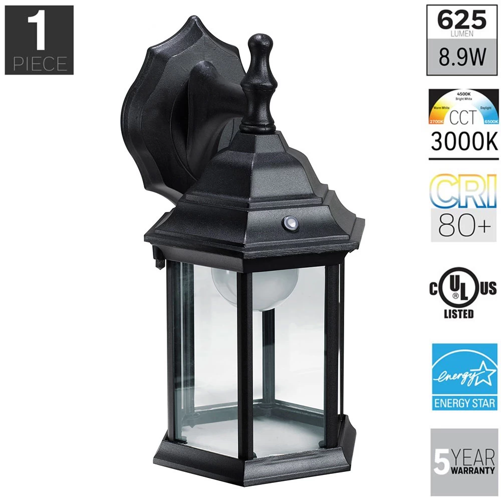Honeywell LED Outdoor Wall Mount Lantern Light, 3000K, 625 Lumens, SS01A1-08 2 Honeywell LED Outdoor Wall Mount Lantern Light, 3000K, 625 Lumens, SS01A1-08 - Image 2