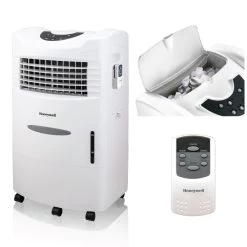Honeywell CL201AEW Evaporative Air Cooler With Remote Control, 470 CFM - 5.3 Gallon Tank (White) 10 Honeywell CL201AEW Evaporative Air Cooler With Remote Control, 470 CFM - 5.3 Gallon Tank (White) -Honeywell Store cl201aew evaporative air cooler with remote control 470 cfm white 4