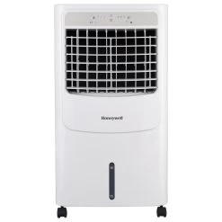 Honeywell CL202PEU Indoor Portable Evaporative Air Cooler, Humidifier, And Fan, 700 CFM Swamp Cooler - 4.75 Gallon Tank (White)