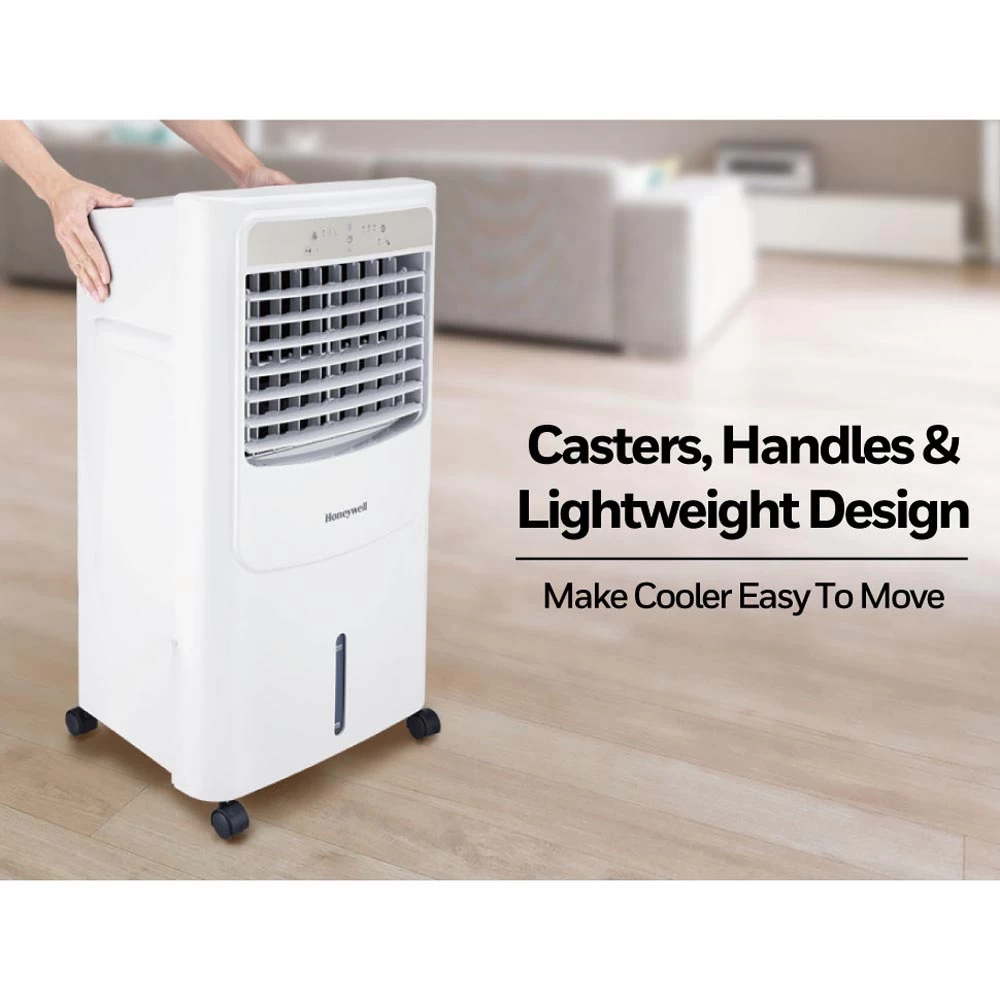Honeywell CL202PEU Indoor Portable Evaporative Air Cooler, Humidifier, And Fan, 700 CFM Swamp Cooler - 4.75 Gallon Tank (White) 5 Honeywell CL202PEU Indoor Portable Evaporative Air Cooler, Humidifier, And Fan, 700 CFM Swamp Cooler - 4.75 Gallon Tank (White) - Image 5