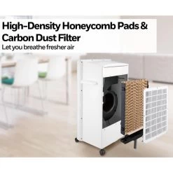 Honeywell CL202PEU Indoor Portable Evaporative Air Cooler, Humidifier, And Fan, 700 CFM Swamp Cooler - 4.75 Gallon Tank (White) 14 Honeywell CL202PEU Indoor Portable Evaporative Air Cooler, Humidifier, And Fan, 700 CFM Swamp Cooler - 4.75 Gallon Tank (White) -Honeywell Store cl202peu honeywell indoor evaporative air cooler 5