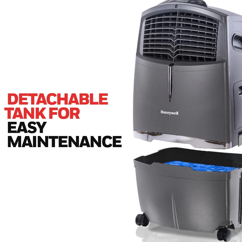 Honeywell CL30XC Indoor Portable Evaporative Air Cooler, Fan And Humidifier With Ice Compartment, 806 CFM - 7.9 Gallon Tank (Gray) 6 Honeywell CL30XC Indoor Portable Evaporative Air Cooler, Fan And Humidifier With Ice Compartment, 806 CFM - 7.9 Gallon Tank (Gray) - Image 6